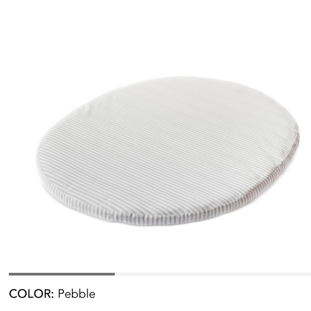 Pehr Stokke Sleepi Mini Crib Sheet in Grey Pebble Stripe Like New